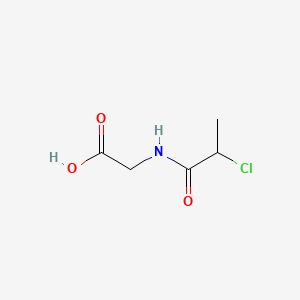 2-(2-Chloropropanamido)acetic acid chemical structure (CAS 85038-45-5)