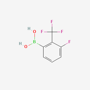 (3-Fluoro-2-(trifluoromethyl)phenyl)boronic acid chemical structure (CAS 850411-12-0)