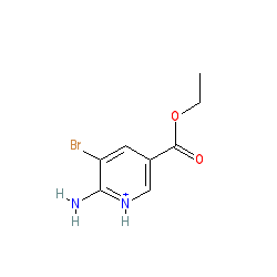 Ethyl 6-amino-5-bromonicotinate chemical structure (CAS 850429-51-5)