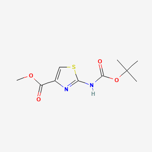 Methyl 2-Boc-aminothiazole-4-carboxylate chemical structure (CAS 850429-62-8)
