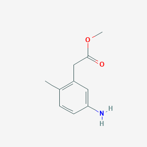 Methyl 2-(5-amino-2-methylphenyl)acetate chemical structure (CAS 850449-93-3)