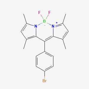 10-(4-Bromophenyl)-5,5-difluoro-1,3,7,9-tetramethyl-5H-4l4,5l4-dipyrrolo[1,2-c:2',1'-f][1,3,2]diazaborinine chemical structure (CAS 850534-66-6)