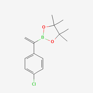 2-(1-(4-Chlorophenyl)vinyl)-4,4,5,5-tetramethyl-1,3,2-dioxaborolane chemical structure (CAS 850567-54-3)