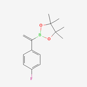 2-(1-(4-Fluorophenyl)vinyl)-4,4,5,5-tetramethyl-1,3,2-dioxaborolane chemical structure (CAS 850567-55-4)