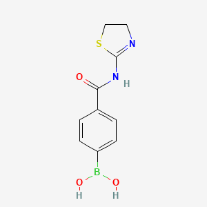 (4-((4,5-Dihydrothiazol-2-yl)carbamoyl)phenyl)boronic acid chemical structure (CAS 850568-30-8)