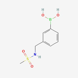 (3-(Methylsulfonamidomethyl)phenyl)boronic acid chemical structure (CAS 850568-39-7)