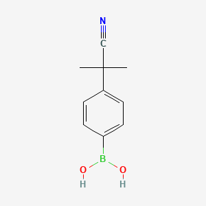 2-(4-Boronophenyl)-2-methylpropanenitrile chemical structure (CAS 850568-67-1)