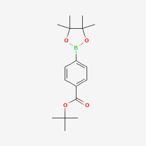 tert-Butyl 4-(4,4,5,5-tetramethyl-1,3,2-dioxaborolan-2-yl)benzoate chemical structure (CAS 850568-72-8)