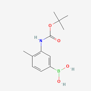 (3-((tert-Butoxycarbonyl)amino)-4-methylphenyl)boronic acid chemical structure (CAS 850568-81-9)