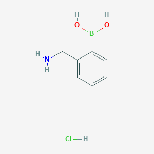 (2-(Aminomethyl)phenyl)boronic acid hydrochloride chemical structure (CAS 850589-36-5)