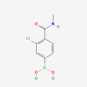 (3-Chloro-4-(methylcarbamoyl)phenyl)boronic acid chemical structure (CAS 850589-39-8)