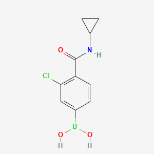 (3-Chloro-4-(cyclopropylcarbamoyl)phenyl)boronic acid chemical structure (CAS 850589-44-5)