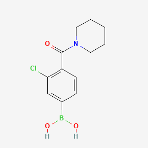 (3-Chloro-4-(piperidine-1-carbonyl)phenyl)boronic acid chemical structure (CAS 850589-50-3)