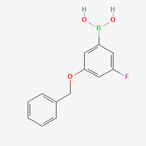 3-Benzyloxy-5-fluorophenylboronic acid chemical structure (CAS 850589-56-9)