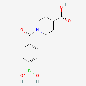 1-(4-Boronobenzoyl)piperidine-4-carboxylic acid chemical structure (CAS 850593-02-1)