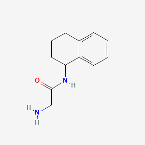 2-Amino-N-(1,2,3,4-tetrahydronaphthalen-1-yl)acetamide chemical structure (CAS 850606-12-1)