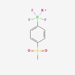Potassium trifluoro(4-(methylsulfonyl)phenyl)borate chemical structure (CAS 850623-40-4)