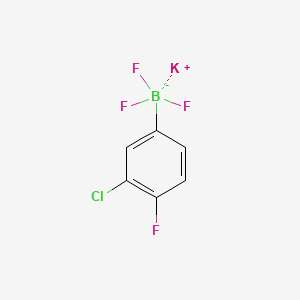 Potassium (3-chloro-4-fluorophenyl)trifluoroborate chemical structure (CAS 850623-59-5)