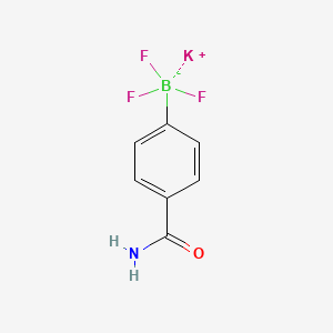 Potassium (4-carbamoylphenyl)trifluoroborate chemical structure (CAS 850623-63-1)