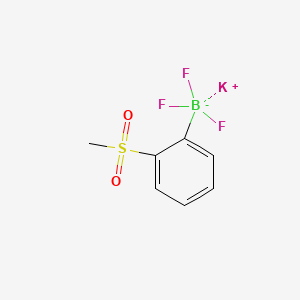 Potassium trifluoro(2-(methylsulfonyl)phenyl)borate chemical structure (CAS 850623-65-3)