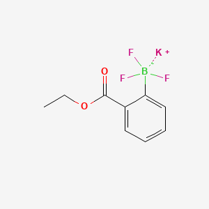 Potassium (2-(ethoxycarbonyl)phenyl)trifluoroborate chemical structure (CAS 850623-73-3)