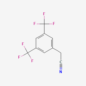 2-(3,5-Bis(trifluoromethyl)phenyl)acetonitrile chemical structure (CAS 85068-32-2)
