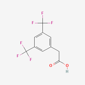 3,5-Bis(trifluoromethyl)phenylacetic acid chemical structure (CAS 85068-33-3)