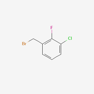 1-(Bromomethyl)-3-chloro-2-fluorobenzene chemical structure (CAS 85070-47-9)