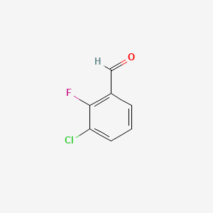 3-Chloro-2-fluorobenzaldehyde chemical structure (CAS 85070-48-0)