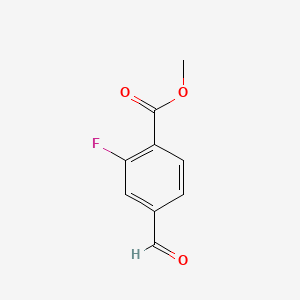 Methyl 2-fluoro-4-formylbenzoate chemical structure (CAS 85070-58-2)