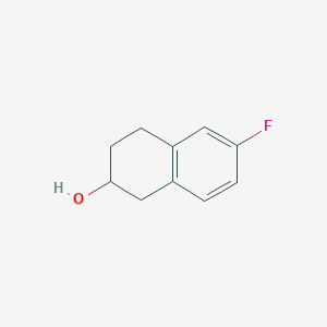6-Fluoro-1,2,3,4-tetrahydronaphthalen-2-ol chemical structure (CAS 85072-31-7)