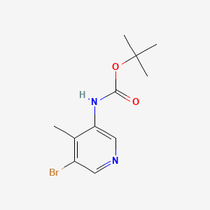 tert-Butyl (5-bromo-4-methylpyridin-3-yl)carbamate chemical structure (CAS 850892-13-6)