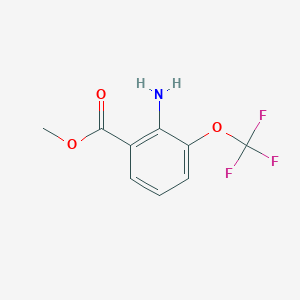 Methyl 2-amino-3-(trifluoromethoxy)benzoate chemical structure (CAS 851045-82-4)