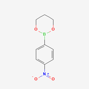 2-(4-Nitrophenyl)-1,3,2-dioxaborinane chemical structure (CAS 85107-43-3)