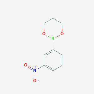 2-(3-Nitrophenyl)-1,3,2-dioxaborinane chemical structure (CAS 85107-44-4)