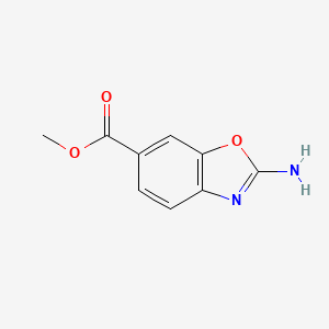 Methyl 2-aminobenzo[d]oxazole-6-carboxylate chemical structure (CAS 851075-63-3)