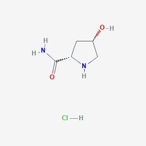 (2S,4S)-4-Hydroxypyrrolidine-2-carboxamide hydrochloride chemical structure (CAS 851233-67-5)