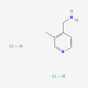 (3-Methylpyridin-4-yl)methanamine dihydrochloride chemical structure (CAS 85127-50-0)