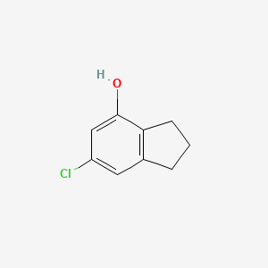 6-Chloro-2,3-dihydro-1H-inden-4-ol chemical structure (CAS 851344-53-1)