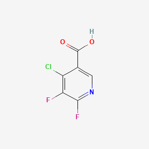 4-Chloro-5,6-difluoronicotinic acid chemical structure (CAS 851386-32-8)