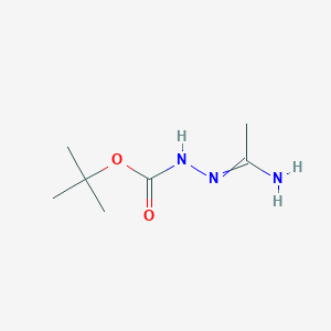 tert-Butyl 2-(1-iminoethyl)hydrazine-1-carboxylate chemical structure (CAS 851535-08-5)