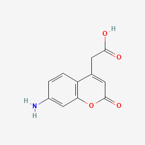 2-(7-Amino-2-oxo-2H-chromen-4-yl)acetic acid chemical structure (CAS 85157-21-7)