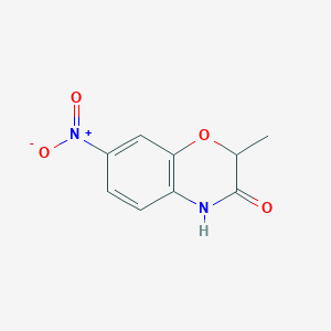 2-Methyl-7-nitro-2H-1,4-benzoxazin-3(4H)-one chemical structure (CAS 85160-82-3)