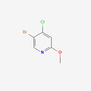 5-Bromo-4-chloro-2-methoxypyridine chemical structure (CAS 851607-27-7)