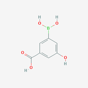 3-Borono-5-hydroxybenzoic acid chemical structure (CAS 851667-21-5)