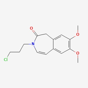 3-(3-Chloropropyl)-1,3-dihydro-7,8-dimethoxy-2H-3-benzazepin-2-one chemical structure (CAS 85175-59-3)