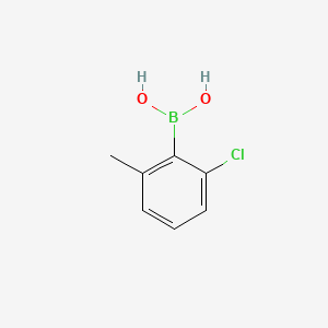 (2-Chloro-6-methylphenyl)boronic acid chemical structure (CAS 851756-51-9)