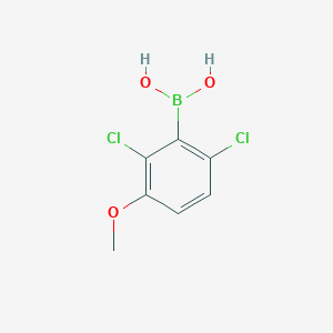 (2,6-Dichloro-3-methoxyphenyl)boronic acid chemical structure (CAS 851756-57-5)