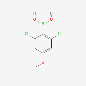 (2,6-Dichloro-4-methoxyphenyl)boronic acid chemical structure (CAS 851756-60-0)