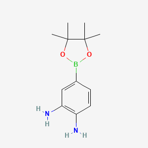 4-(4,4,5,5-Tetramethyl-1,3,2-dioxaborolan-2-yl)benzene-1,2-diamine chemical structure (CAS 851883-08-4)